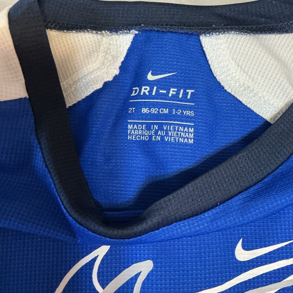 NWT Nike Dri-FIT Toddler Shirt Size 2T Blue Short Sleeve Athletic Tee - Picture 8 of 9